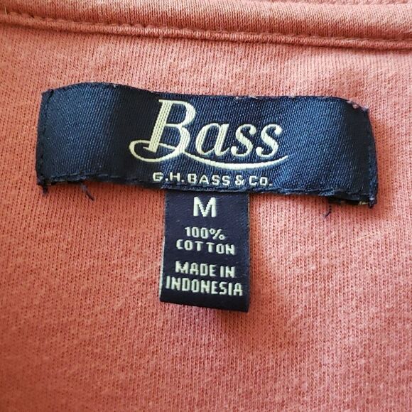 GH Bass & Co Mauve Striped Polo Shirt Sz M - Picture 3 of 4